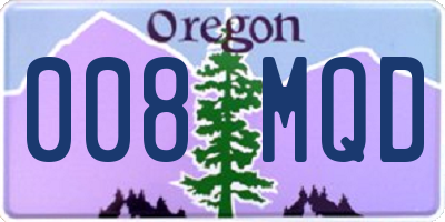 OR license plate 008MQD