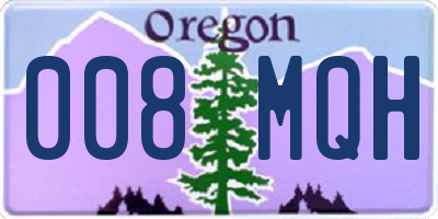 OR license plate 008MQH