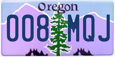 OR license plate 008MQJ
