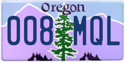 OR license plate 008MQL