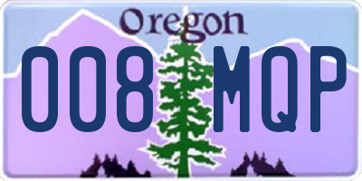 OR license plate 008MQP
