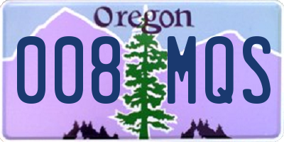 OR license plate 008MQS
