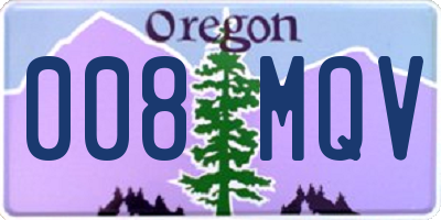 OR license plate 008MQV