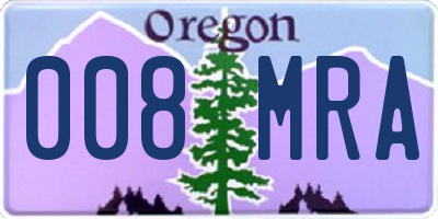 OR license plate 008MRA