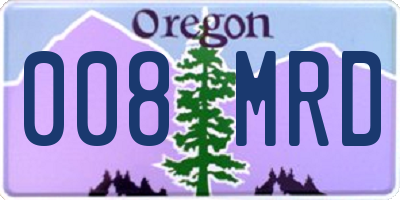 OR license plate 008MRD