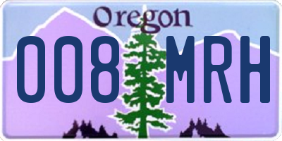 OR license plate 008MRH