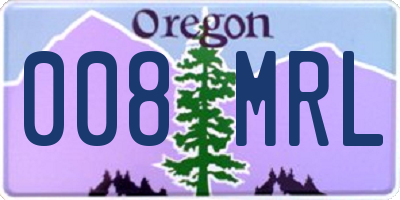 OR license plate 008MRL