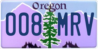 OR license plate 008MRV