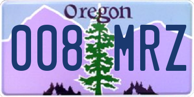 OR license plate 008MRZ