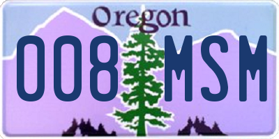 OR license plate 008MSM