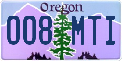 OR license plate 008MTI