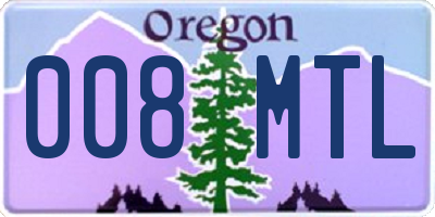 OR license plate 008MTL