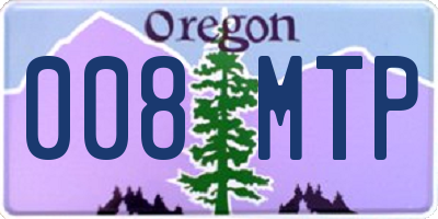 OR license plate 008MTP