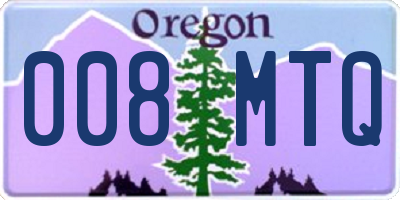 OR license plate 008MTQ