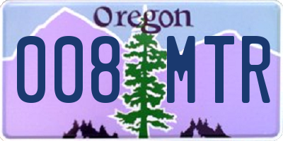 OR license plate 008MTR