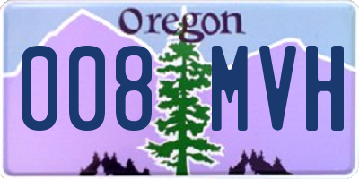 OR license plate 008MVH