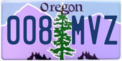 OR license plate 008MVZ