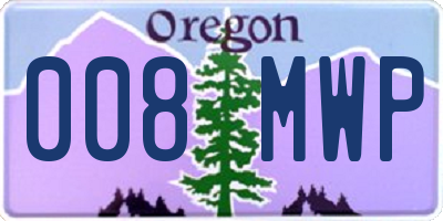 OR license plate 008MWP