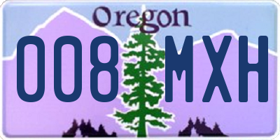 OR license plate 008MXH
