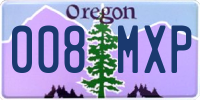 OR license plate 008MXP