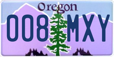 OR license plate 008MXY