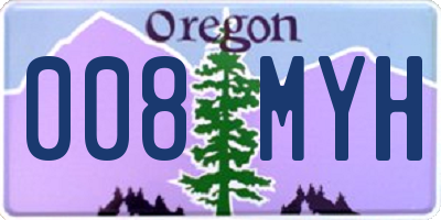 OR license plate 008MYH