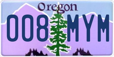 OR license plate 008MYM