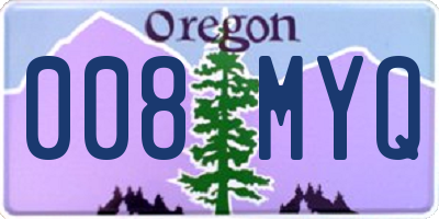 OR license plate 008MYQ