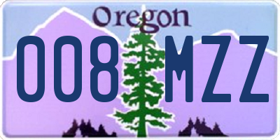OR license plate 008MZZ