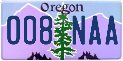 OR license plate 008NAA