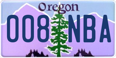 OR license plate 008NBA