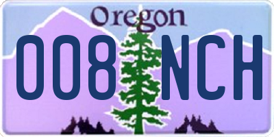 OR license plate 008NCH