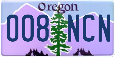 OR license plate 008NCN