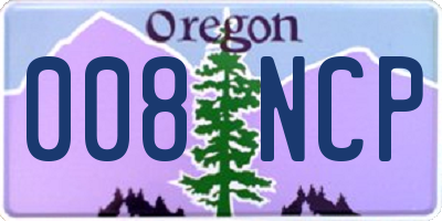 OR license plate 008NCP