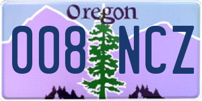 OR license plate 008NCZ