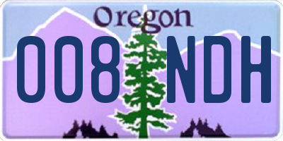 OR license plate 008NDH