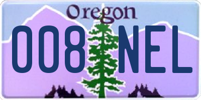 OR license plate 008NEL