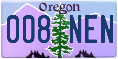 OR license plate 008NEN