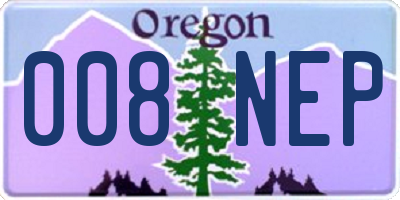 OR license plate 008NEP