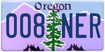 OR license plate 008NER