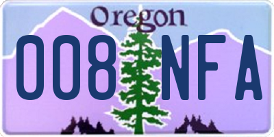 OR license plate 008NFA