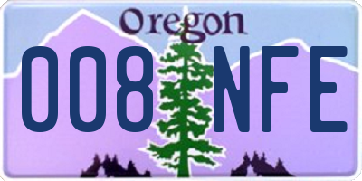 OR license plate 008NFE