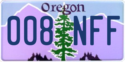OR license plate 008NFF