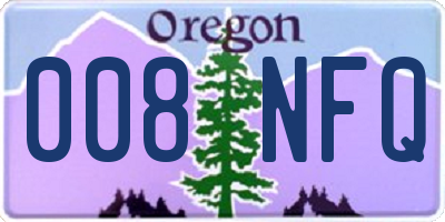 OR license plate 008NFQ