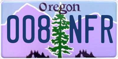 OR license plate 008NFR