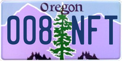 OR license plate 008NFT