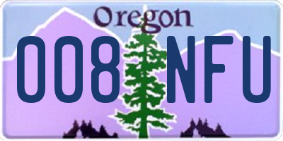 OR license plate 008NFU