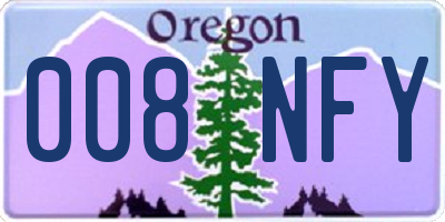 OR license plate 008NFY
