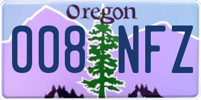 OR license plate 008NFZ