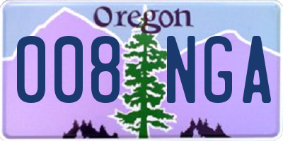 OR license plate 008NGA